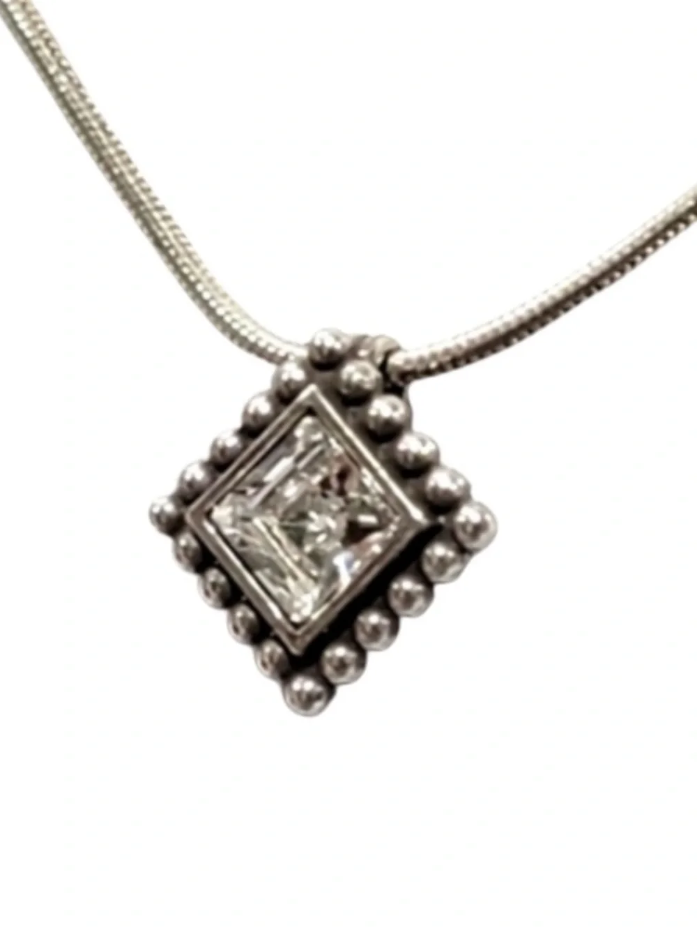 Brighton Twinkle Square Petite Necklace w/Crystal